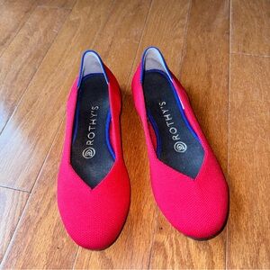 Rothy's The Flat Scooter Red Shoes Women's Size 6.5